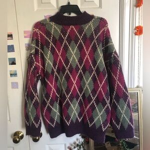 Plaid oversized sweater